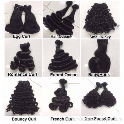Funmi Hair Egg Curl Three Bundles 100g/bundle Peruvian hair extensions unprocessed virgin Funmi curly human hair bundles